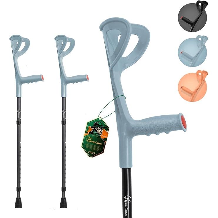 BeneCane Forearm Canes are lightweight arm crutches designed to provide maximum comfort and support. These crutches are adjustable, allowing users to find the perfect fit for their individual needs. The ergonomic design of the crutches helps to reduce strain on the wrists and promote proper body alignment.