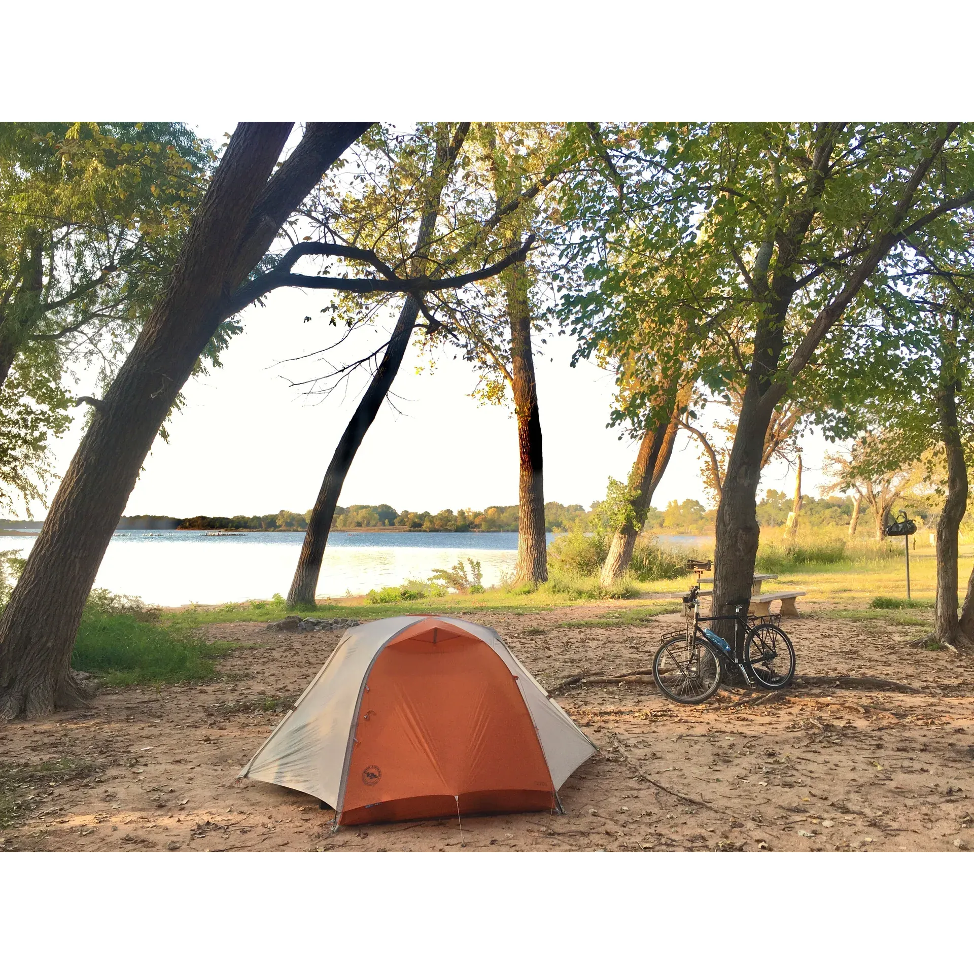 Experience tranquility and outdoor charm at Cove Road Campground, situated along the picturesque shores of Fort Cobb Lake in the expansive Fort Cobb State Park. This peaceful haven is the perfect retreat for travelers seeking a serene escape, where the gentle lapping of waves and the sweet serenade of nature create a calming ambiance.

With the convenience of online reservations at an affordable rate, guests can secure their lakeside spot with ease for just $17. Upon arrival, adventurers have the flexibility to survey the scenic grounds and select their ideal site, completing the reservation process on the spot to immediately begin their nature immersion.

Connectivity is seamlessly integrated into the tranquil surroundings, with strong Verizon reception ensuring that guests can stay in touch with the world beyond the park without compromising their restful retreat.

The campground welcomes those who relish solitude and space—as some visitors have delighted in having the entire tent campsite area to themselves—a testament to the exclusive and private atmosphere that Cove Road Campground provides.

Whether you're looking to cast a line into the bountiful waters, explore the natural terrain, or simply sit back and soak in the natural beauty, Cove Road Campground at Fort Cobb State Park offers an idyllic setting to reconnect with nature and create lasting memories. Description by ChatGPT.