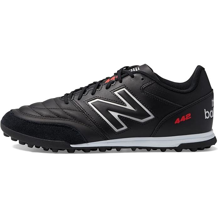 The New Balance Men's 442v2 Team Tf Soccer Shoe is specifically designed for playing soccer on turf surfaces. It features a durable synthetic upper that provides a comfortable fit and excellent ball control on the field.