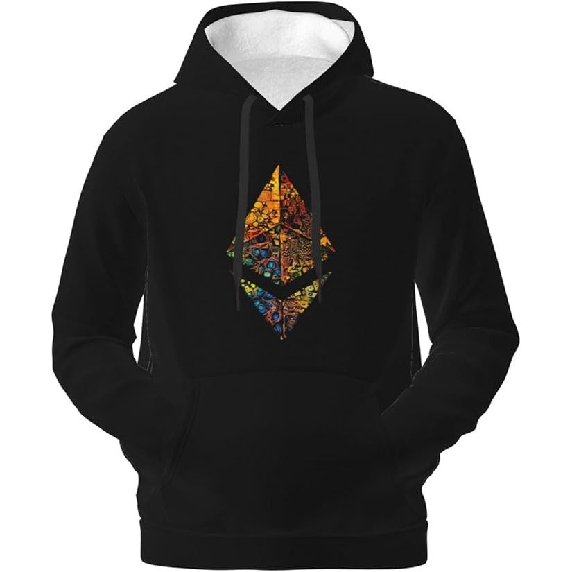 Ethereum logo Hoodie Mans Kangaroo pocket Hoodie Long sleeve Hoodie image