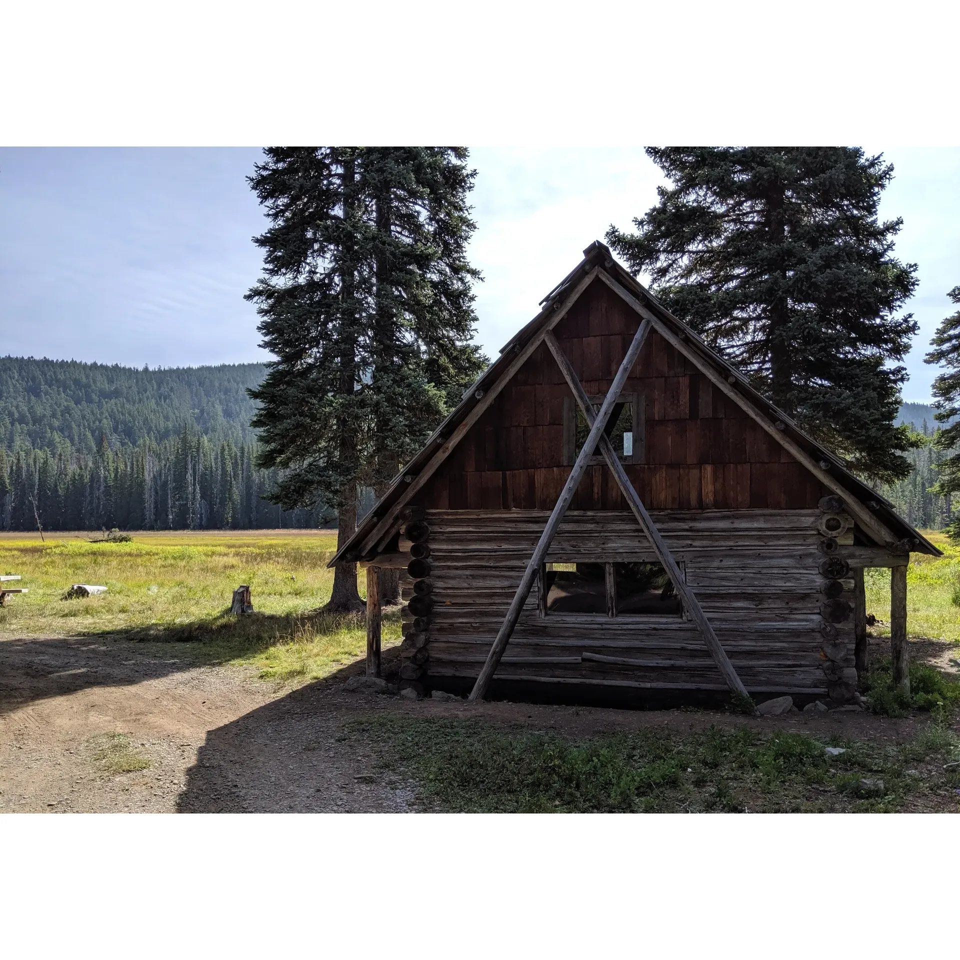 Olallie Meadow Campground offers outdoor enthusiasts a scenic escape with spellbinding views of the majestic Olallie Butte. A vast expanse of open space welcomes visitors to revel in nature's grandeur, where the highlight of the campground is easily the Big Meadow Cabin. Boasting the most coveted location, the cabin provides guests with unrivaled panoramas that celebrate the splendor of the Pacific Northwest.

The campground presents an array of camping spots that allow for a variety of experiences amidst the serene wilderness. The Big Meadow Cabin, in particular, has earned accolades as a favorite retreat for those seeking an enhanced connection with the landscape, offering a sense of tranquility that is both rare and refreshing.

Visitors looking for an idylactic escape will find Olallie Meadow Campground to be a cherished destination that captures the heart of the great outdoors, making it an exceptional choice for a memorable getaway amidst the pristine beauty of the region. Description by ChatGPT.