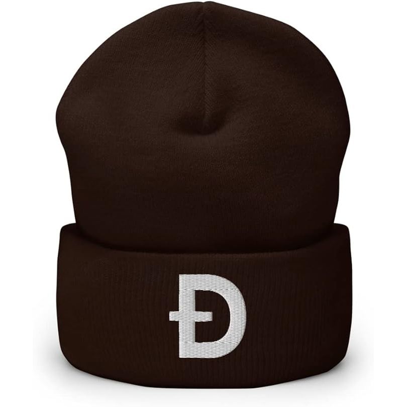 Dogecoin Cryptocurrency Logo Hat (Embroidered Cuffed Beanie) image