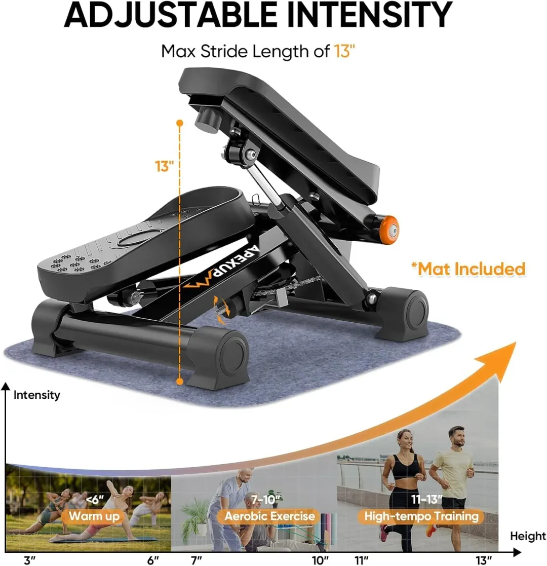 Some models come equipped with additional features like resistance bands, which help users engage their upper body and expand their workout routine to include arms and shoulders, enhancing overall muscle tone and balance. This combination allows for a more comprehensive full-body workout, improving muscle coordination and cardiovascular endurance.