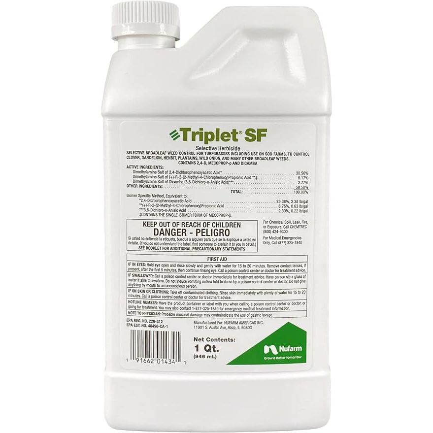 Introducing a powerful herbicide that effectively targets and controls a wide range of broadleaf weeds, this product offers a comprehensive solution for maintaining lush and healthy turf. Its unique formulation combines three selective herbicides that work synergistically to eliminate unwanted weeds while leaving the turf unharmed.