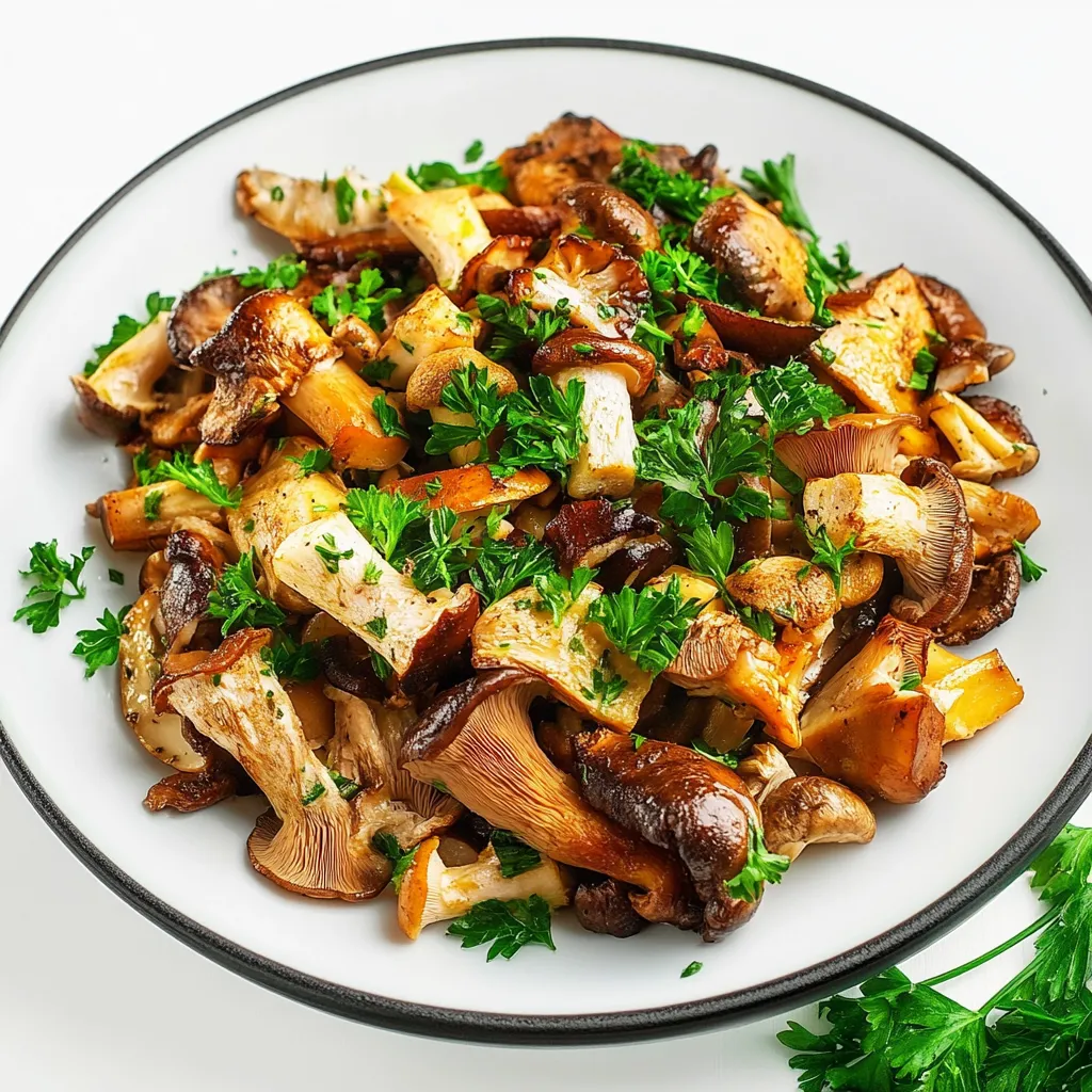 Autumnal Mushroom Medley is a cozy, earthy dish that captures the essence of fall with a variety of mushrooms and aromatic herbs. This dish is all about showcasing the flavors of different mushroom types, such as shiitake, portobello, and chanterelle, sautéed with garlic, thyme, and butter to enhance their natural umami.