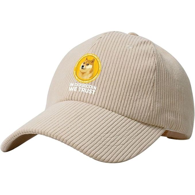 The "In Dogecoin We Trust" Outdoor Adult Corduroy Baseball Hat is a trendy and lightweight hat designed for outdoor activities such as running. The corduroy material makes it both comfortable and stylish, while the sweat-absorbing qualities help keep you dry during physical activity.