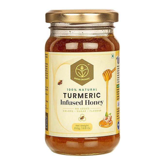 Shiva Organic Turmeric Infused Honey is a high-quality, natural honey infused with turmeric, a powerful spice known for its numerous health benefits. This product is certified organic and is made with 100% pure ingredients, ensuring that you are getting a premium quality honey that is free from any harmful chemicals or additives.