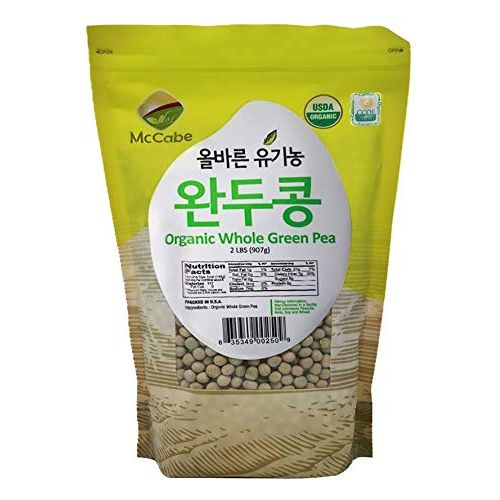 McCabe Organic Whole Green Peas are a nutritious and versatile pantry staple. These green peas are rich in fiber, providing essential nutrients for a healthy diet. They are also packed with minerals such as iron, magnesium, and potassium, making them an excellent source of plant-based nutrition.