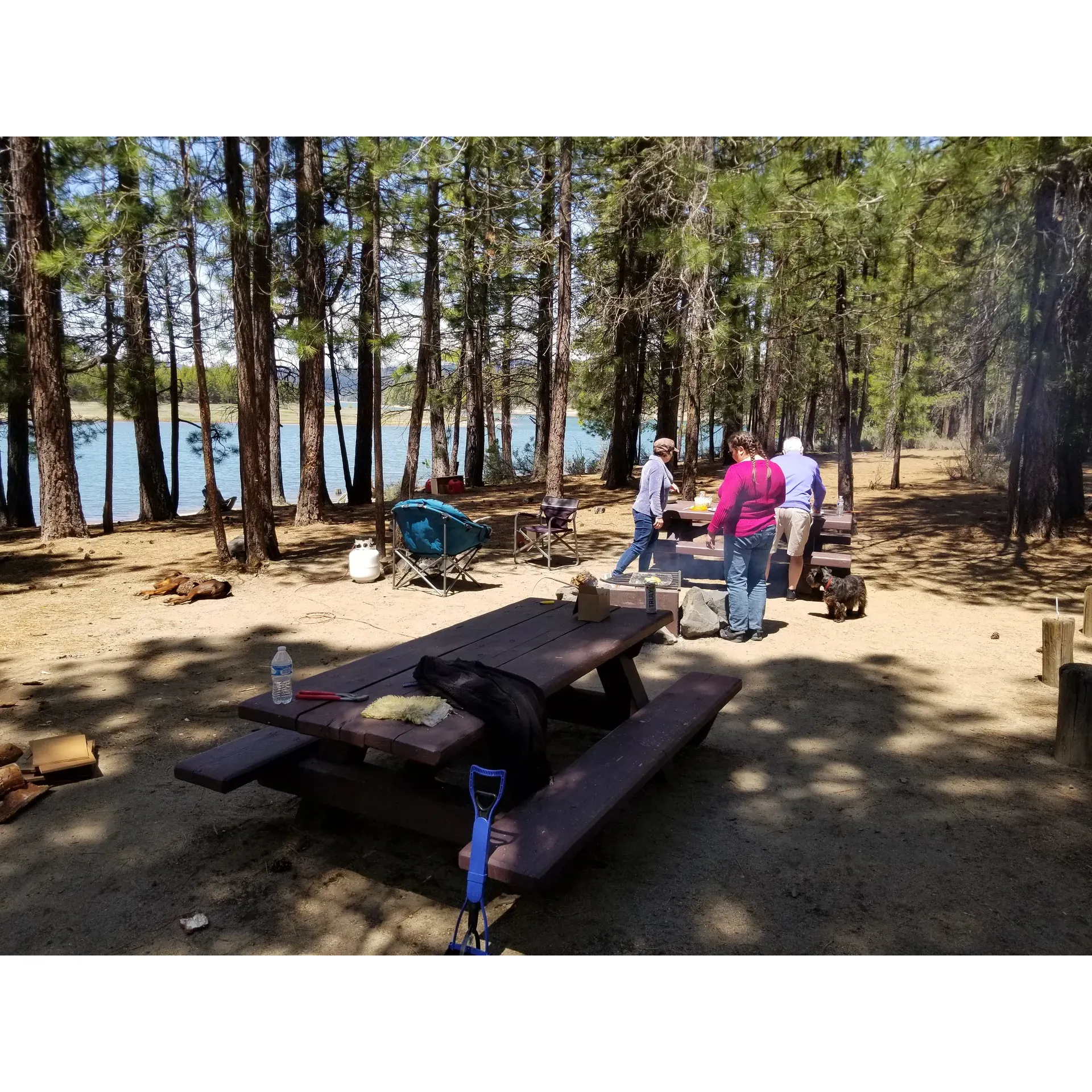 Gull Point Campground delivers an expansive outdoor escape located on the picturesque Wickiup Reservoir. Visitors consistently rave about the generous space afforded to each campsite, providing an idyllic setting for couples, families, and their furry companions to explore and enjoy the great outdoors. Enthusiastic reviews highlight how pets revel in the freedom to dart and dash around, adding to the joyful atmosphere of this nature-filled retreat.

Outdoor enthusiasts find the tranquil waters of the reservoir a perfect backdrop for various water activities, like smoothly gliding on a paddleboard without the disruption of numerous motorboats. This serene setting also grants spectacular panoramic vistas of neighboring mountains and volcanoes—a feast for the senses and a photographer's paradise.

Management of the campground receives accolades for its attentive and friendly staff, ensuring that the grounds are well-kept and welcoming for all its guests. While the campsite is equipped with essential amenities such as running water and a mix of flush and pit toilets, it successfully maintains a balance between comfort and the rustic charm of outdoor living.

Anglers, hikers, and boaters will find themselves right at home at Gull Point, with the reservoir offering plenty of opportunities for fishing and waterborne adventures. Furthermore, its location serves as a convenient hub for exploring nearby natural wonders, with a range of recreational activities such as hiking, biking, and sightseeing within a short drive.

The spacious campsites, often shaded by native trees, come complete with picnic tables and fire pits, setting the scene for unforgettable memories under the stars. Nature's presence is felt throughout the campground, with wildlife sightings like graceful deer enhancing the connection to the surrounding wilderness.

Gull Point Campground emerges as a favored destination with a charm all of its own, providing the right blend of natural beauty, recreational variety, and thoughtful amenities to ensure a memorable and delightful camping experience for all its visitors. Description by ChatGPT.