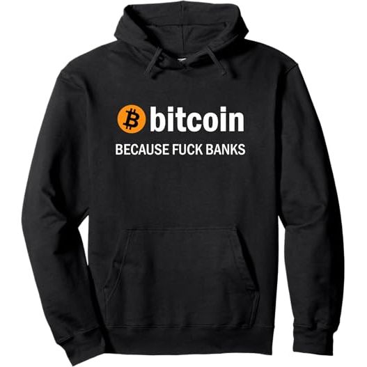 Bitcoin Because Fuck Banks Pullover Hoodie image