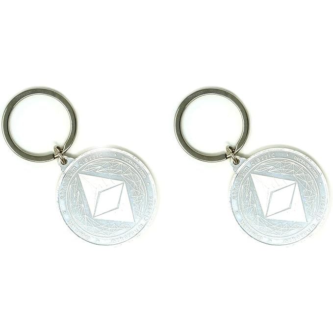 Gold-Plated Token/Coin Keychain is a Real Cryptocurrency Gift Set for Collectors, Compatible with Nano Ledger**. This set includes two gold-plated keychains, each representing a different digital coin.