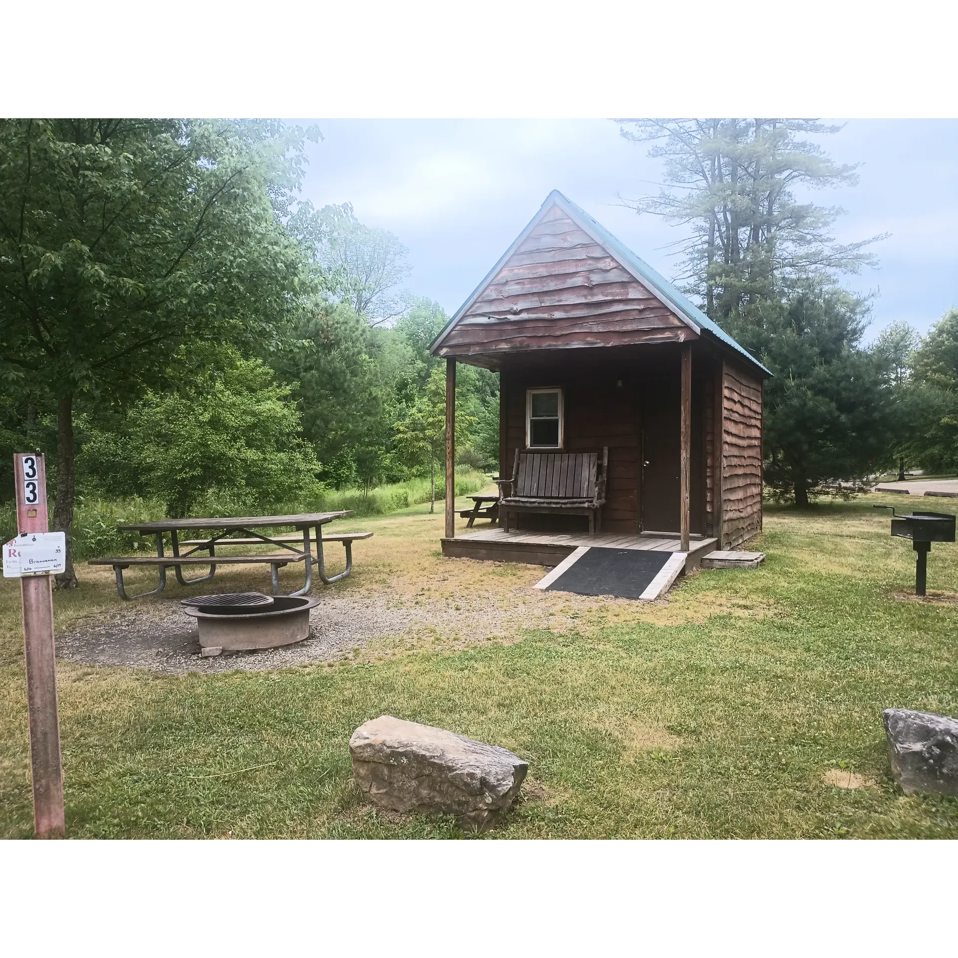 Escape to a tranquil oasis in the heart of the wilderness at Allegheny National Forest Camping & Cabins. This charming retreat is the perfect getaway for nature enthusiasts and those seeking a peaceful escape from the hustle and bustle of daily life. Immerse yourself in the serene surroundings where the only sounds you'll hear are the soft rustle of leaves and the chirping of birds, magnificently accentuated by the delightful presence of local wildlife.

Enjoy a leisurely stroll along the well-maintained circle walk that wraps around the picturesque lake — an ideal path for gentle reflection or an invigorating jog. Anglers will revel in the bountiful fishing spots, ready for your line to cast into the clear waters, ensuring a rewarding and possibly delicious end to a day spent outdoors.

The campsite is noted for its polite and considerate community of campers, ensuring a harmonious stay for all guests. With facilities that boast impeccably clean restrooms, you'll be comfortable knowing that the natural beauty is matched by the cleanliness and convenience of the amenities provided.

Whether you choose a walk-in site or a cozy cabin, you'll find your spot, such as the popular Site 24, to be well-maintained, level, and spacious, providing the perfect canvas for your outdoor living space. Disconnect from the distraction of technology, as you'll find these grounds to be a rare place where phone and internet meld into the background, allowing for a truly unplugged experience.

Not to be overlooked, the friendly camp hosts will welcome you with their pleasant demeanor, on hand to assist with ensuring your stay is as delightful and comfortable as possible.

For those who seek a more dynamic journey, the Allegheny National Forest camping experience caters to you as well. Traverse the scenic drives by car, bike, or motorcycle, and discover the myriad of resting spots and campsites available along the way.

Immerse yourself in the splendor of the seasonal changes where the vibrant fall colors paint a breathtaking canopy, making it an idyllic retreat for a two-day escape or a more extended stay. This beautiful and friendly campground is not just a place to stay; it's a memorable experience of nature's grandeur and the warmth of a community that makes every visitor feel right at home. Description by ChatGPT.