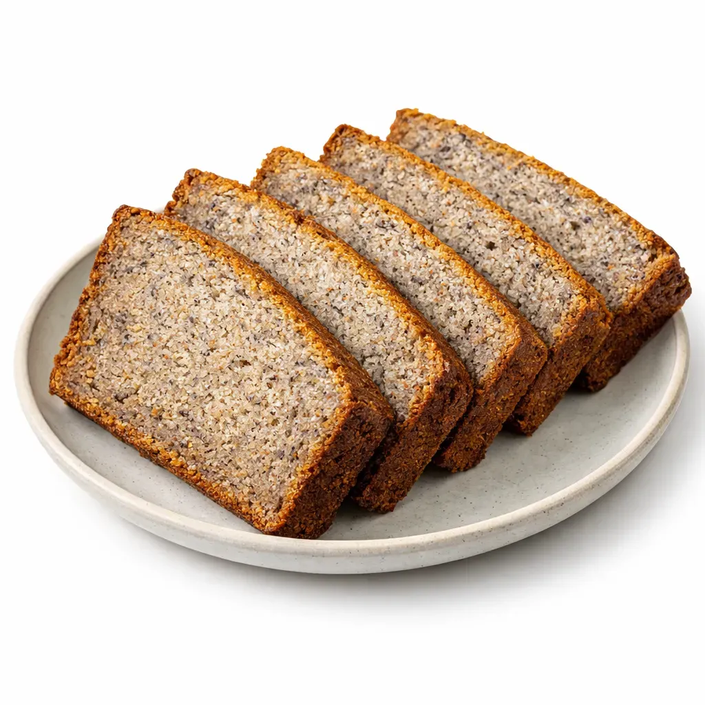 A gluten-free, moist, and flavorful banana bread made with cassava farine and overripe bananas, perfect for dessert or a nutritious snack.