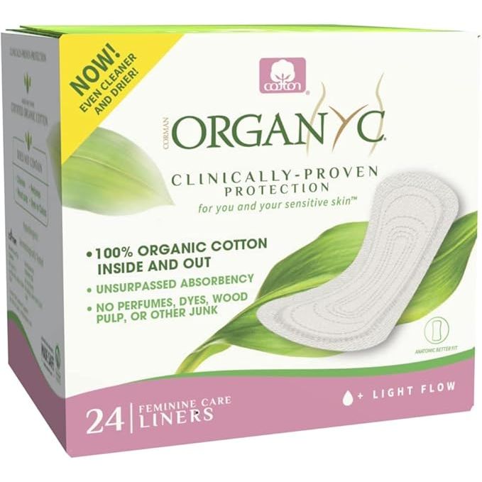 The Organyc 100% Certified Organic Cotton Folded Panty Liner is a popular choice for women looking for a natural and eco-friendly option for managing their period. This ultra-thin liner is designed for light flow days and comes in a pack of 24 liners.