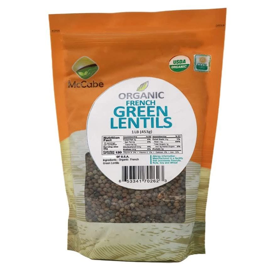 McCabe Organic French Green Lentils are high-quality green lentils that are organically grown, providing a rich source of fiber and essential minerals. They are USDA and CCOF certified, ensuring that you are getting a product that meets the highest organic standards.