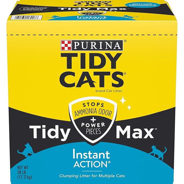 Purina Tidy Cats Clumping Cat Litter, Tidy Max Instant Action Multi Cat Litter is a popular choice among cat owners for its superior clumping and odor control abilities. This 38 lb. box is designed for multi-cat households, making it ideal for those who have multiple feline friends.