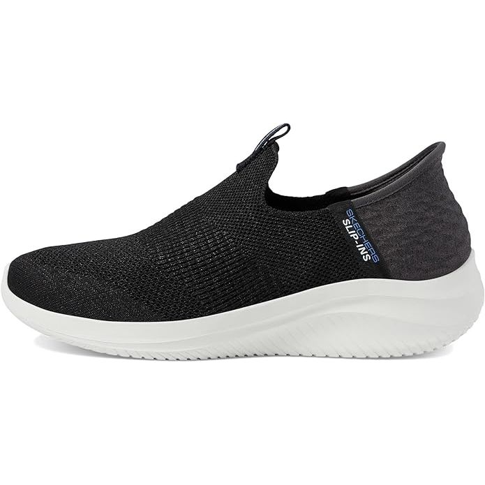 The Skechers Women's Hands Free Slip Ins Ultra Flex 3.0 Smooth Step Sneaker is a comfortable and convenient slip-on shoe designed for active women on-the-go. These sneakers feature a stretchable knit upper that allows for easy slip-on and off, making them perfect for those who want a shoe that is easy to put on and take off quickly.