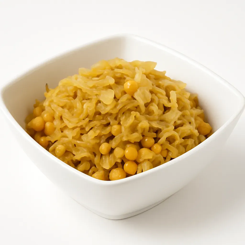 A traditional Polish dish that combines yellow split peas with sauerkraut, essential for Christmas Eve celebrations, offering comfort and nostalgia.