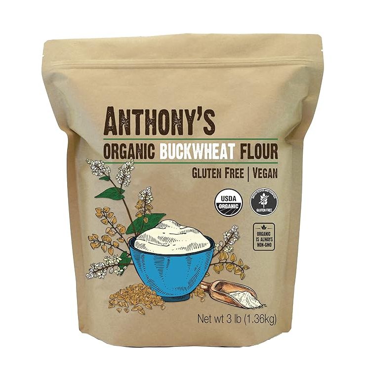 Anthony's Organic Buckwheat Flour is a high-quality, gluten-free flour made from 100% organic buckwheat grown in the USA. Buckwheat is a nutrient-dense grain that is naturally gluten-free and suitable for vegan diets, making it a versatile and healthy option for baking and cooking.