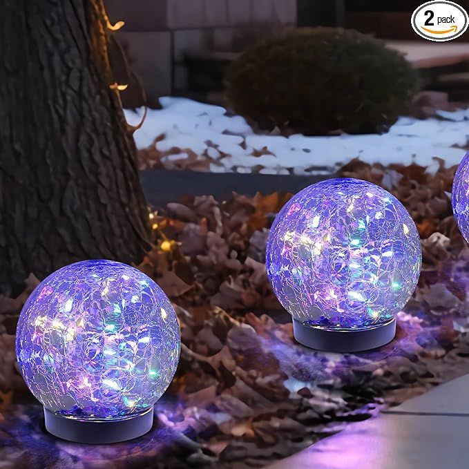 Solar globe lights are outdoor waterproof decorative lights that come in the form of cracked glass balls or orbs. They are designed to be placed in the lawn, patio, yard, or backyard to enhance the overall aesthetics of the outdoor space.