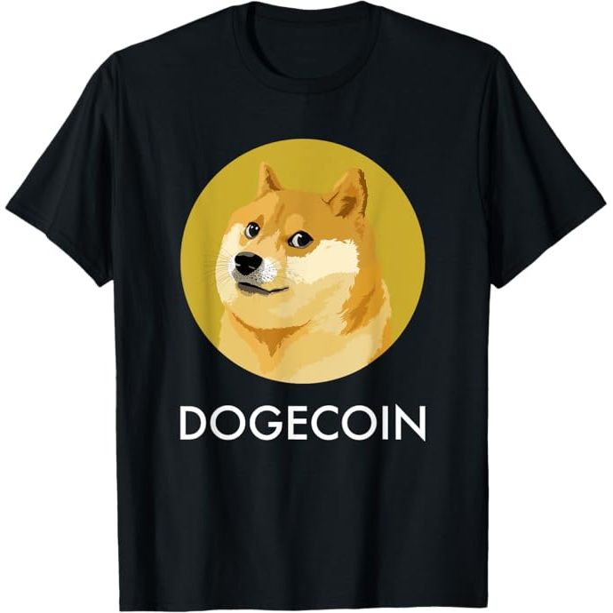 A Dogecoin Meme Coin Miner Crypto Block Chain Cryptocurrency T-Shirt is a clothing item that features a design related to Dogecoin, a popular cryptocurrency. The shirt may include images or phrases that reference mining, blockchain technology, or other aspects of the cryptocurrency world.