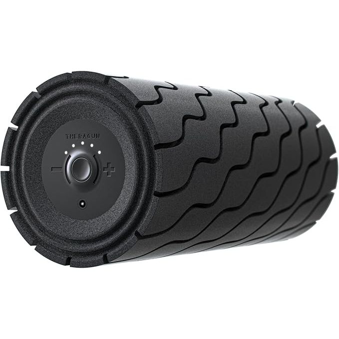 The Therabody Wave Series Wave Roller is a high-density foam roller designed for targeting large muscles in the body. It is equipped with Bluetooth technology, allowing users to connect the roller to the Therabody App for a personalized experience.