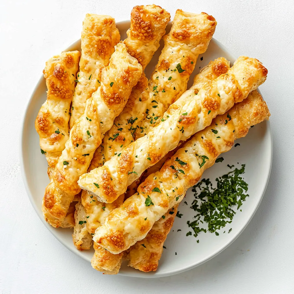 Käsestangen, or Cheesy Breadsticks, are a savory, crispy delight perfect for snacking or as an appetizer. These breadsticks are made from a simple dough that combines flour, water, yeast, and a touch of salt, which is then rolled out into long strips. A generous amount of melted butter is brushed on each strip before they are sprinkled with a mixture of grated cheeses such as Emmental, Gouda, and Parmesan. Seasoned with a dash of garlic powder, onion powder, or a sprinkle of paprika, these sticks are then twisted for visual appeal and baked until golden brown and deliciously crunchy. They are often served warm and are a hit at parties, as a pre-dinner nibble, or enjoyed with a bowl of soup or a salad.