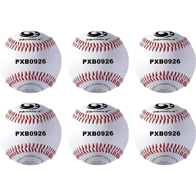 PHINIX Synthetic Leather Baseballs are designed for practice, recreation use, and casual games. These baseballs are made from high-quality synthetic leather, which provides durability and a consistent feel.