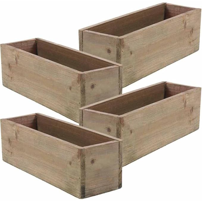 Wooden Planter Box is a popular choice for adding natural charm to gardens and outdoor spaces. This particular planter box is made from rustic barn wood, giving it a distinctive and vintage look. It comes with a sturdy plastic liner to protect the wood and keep your plants healthy.