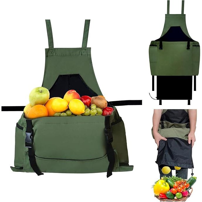 A gardening apron is a practical and often stylish accessory designed to help protect clothing and keep essential tools close at hand while working in the garden. This piece of attire typically features multiple pockets of varying sizes to hold items such as small hand tools, seed packets, gloves, and mobile phones.