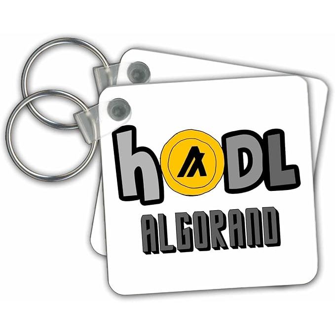 The 3dRose Key Chain featuring the text "Cool Fun HODL Algorand Crypto currency ALGO Coin Crypto Investor" (kc-352162-1) is a trendy and eye-catching accessory for fans of the Algorand cryptocurrency.