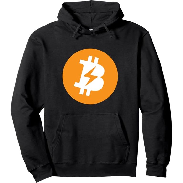 Bitcoin Lightning Logo Fusion Pullover Hoodie image