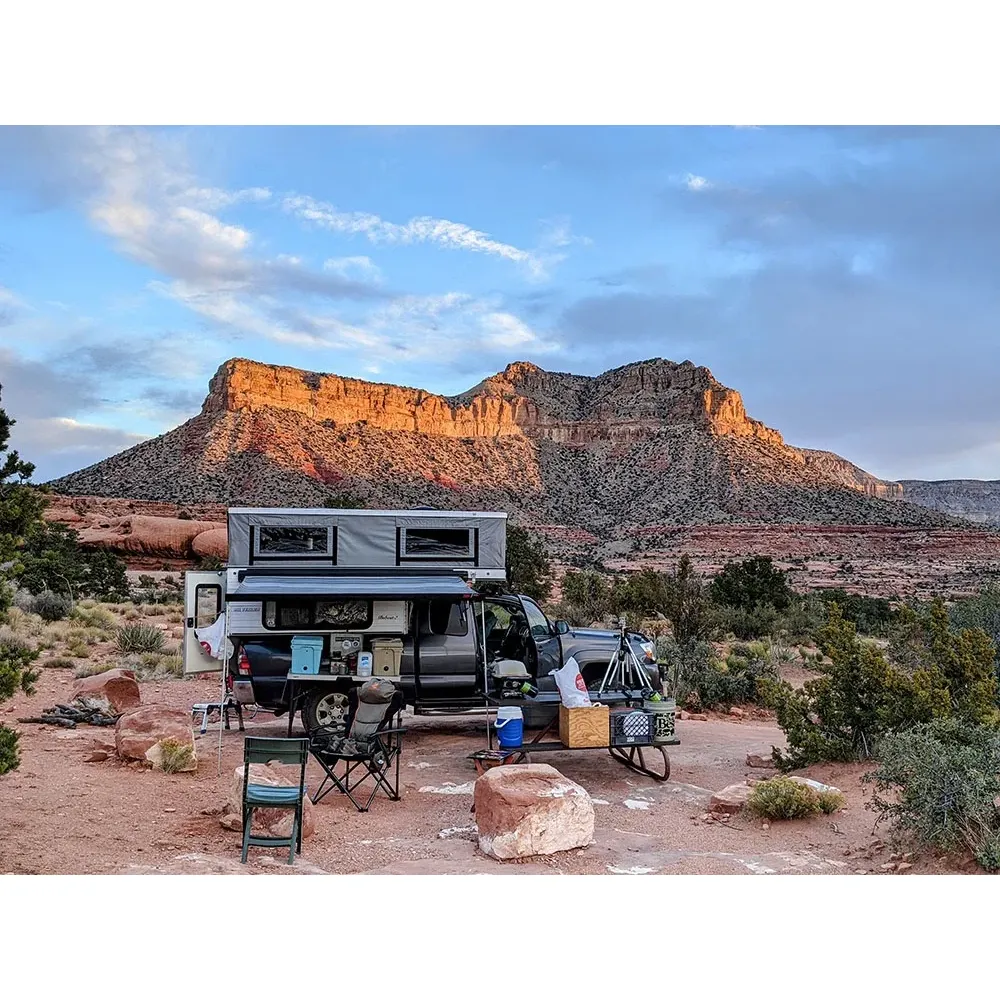 Tuweep Campground offers a serene and breathtaking outdoor experience for adventurers seeking both solitude and natural beauty. Surrounded by the majestic landscape of the Grand Canyon, each campsite provides visitors with spectacular views that are sure to make for unforgettable memories. The dedicated and friendly staff, including rangers and volunteers like the commendable Bob, go above and beyond to ensure guests have a pleasant stay.

Cleanliness is a priority at Tuweep, and campers will appreciate the well-maintained amenities, particularly the impressively clean and odor-free compost toilets. The campground's layout allows for a sense of privacy and space, with many visitors noting that even when the grounds are not empty, there is no feeling of being crowded.

The campground isn't just a treat for those seeking tranquility; it's a geologist's dream with the rich geological features of the Parashant region on full display. For those drawn more to seclusion or unique perspectives of the Canyon without taking to the river, Tuweep delivers an exceptional opportunity to connect with nature.

Reserving a spot is straightforward, and those who stay are respectful of the surroundings, keeping the site tidy and preserving its natural state for all to enjoy. The journey to Tuweep is an adventure in itself, recommended for those with high clearance vehicles, which is necessary to navigate the last few miles of rugged terrain.

Dog lovers can bring their furry friends to the campground, adding to the joy of being outdoors. Visitors can also witness the unrivaled clarity of the night sky, with star-gazing opportunities that make the drive worthwhile. The stunning sunrise offers a peaceful start to the day, promising a serene and reflective experience.

Tuweep Campground proves to be an ideal destination for those equipped with the right gear for a backcountry adventure. With its rugged charm, helpful on-site staff, and the peaceful ambiance it affords, Tuweep offers a one-of-a-kind camping experience for those looking to immerse themselves in the grandeur of one of the world's most awe-inspiring natural wonders. Description by ChatGPT.