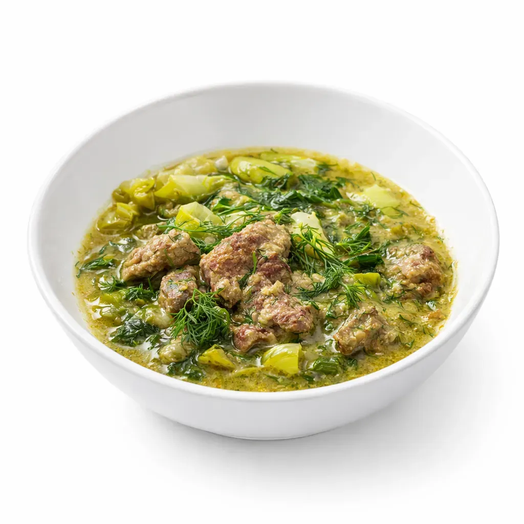A comforting and traditional Greek stew made with tender lamb and a creamy avgolemono sauce, perfect for cooler seasons.