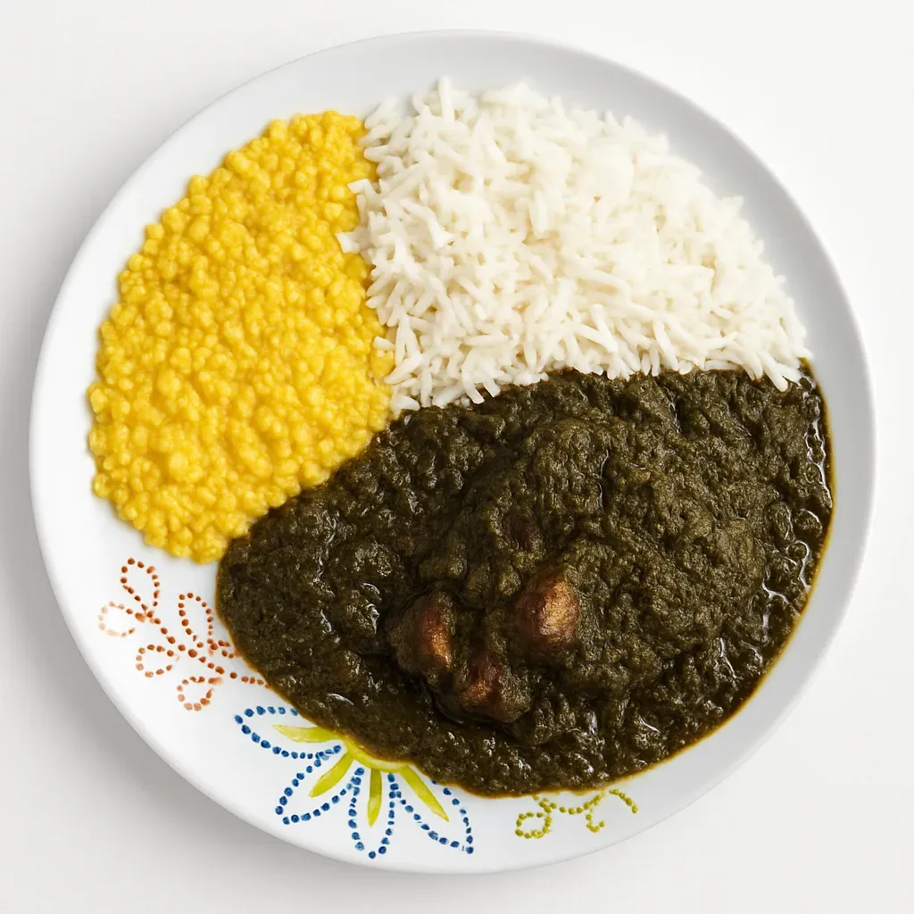 A hearty and traditional Brazilian stew featuring ground cassava leaves and a variety of salted and smoked meats, perfect for special occasions.