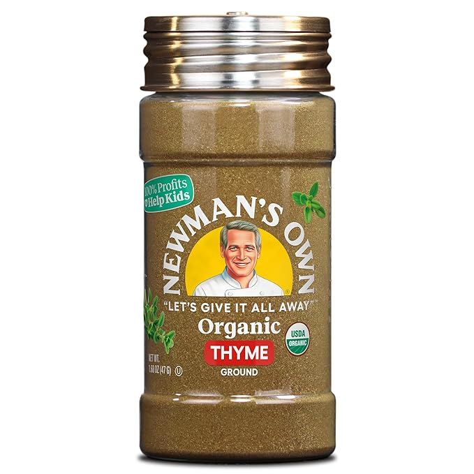 Newman's Own Organic Ground Thyme is a popular herb that is perfect for enhancing the flavors of meats, vegetables, and stews. This product is certified organic, guaranteeing that it is free from synthetic pesticides and chemicals. The 1.68 oz.