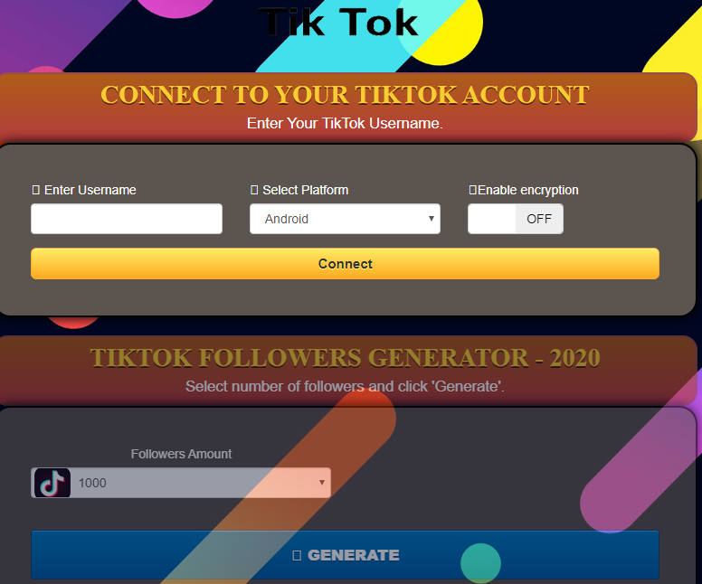 Tiktok Followers Generator 2020 Unlimited Free Tiktok Fans Likes No Verification