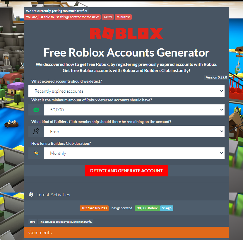 Roblox Free Account Generator 2020 No Human Verification - free roblox generator no download