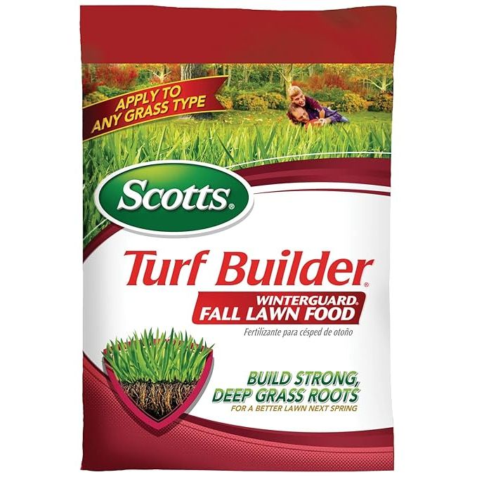 Scotts Turf Builder WinterGuard Fall Lawn Fertilizer is a specially designed blend that helps prepare your lawn for the winter months. This fertilizer is suitable for all grass types and covers up to 4,000 square feet. The 10-pound bag contains a formula that strengthens roots and keeps your lawn looking lush and green throughout the colder season.