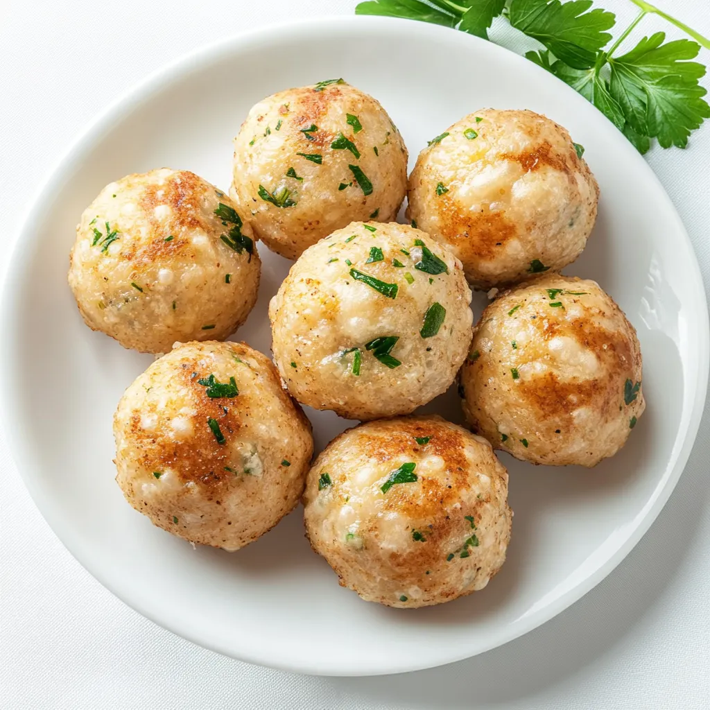 Brezenknödel, or Pretzel Dumplings, are a hearty Bavarian specialty made from day-old pretzels, lending a unique twist to the classic bread dumpling. The pretzels are diced and soaked in a savory mixture of milk, sautéed onions, and herbs such as parsley and marjoram.