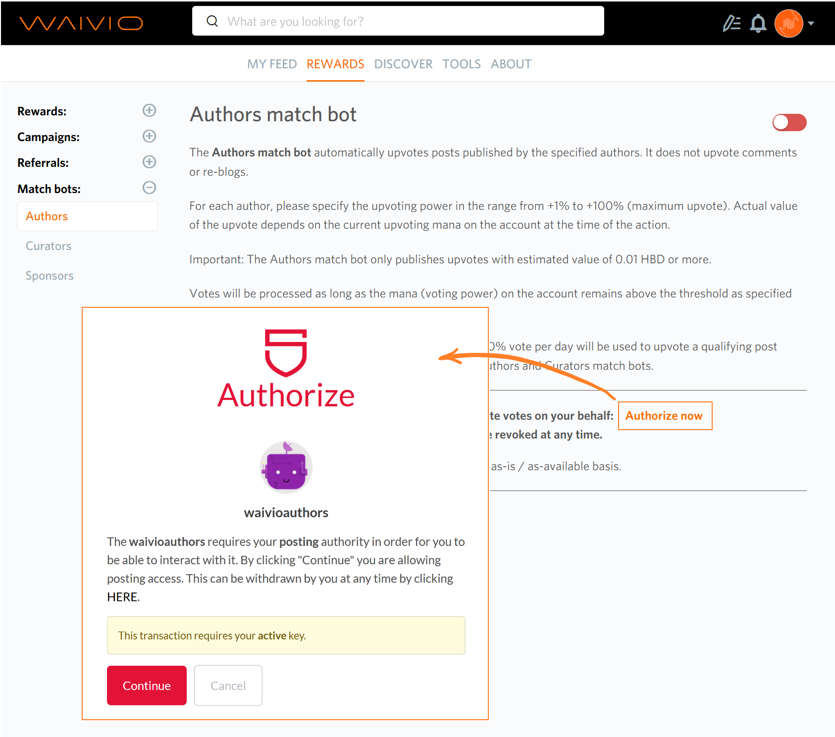 Waivio launches authors and curators match bots