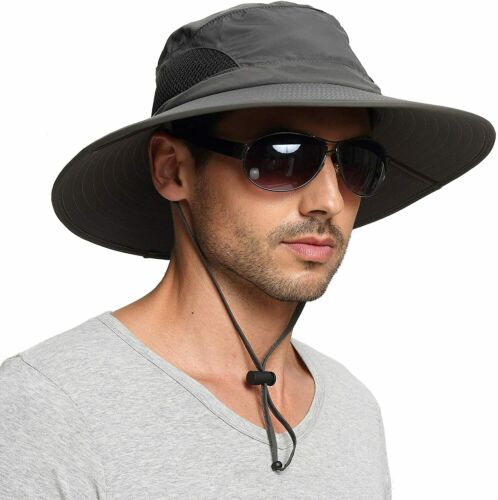 This hat from Einskey does double-duty, protecting you from the sun with its wide brim and water repellent fabric allows you to wear in drizzling rain. Its sweat-wicking band and mesh vents will keep your head nice and cool throughout the day.