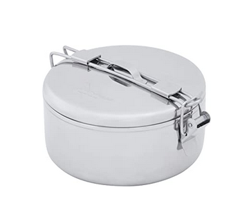 Perfect for scouts, emerging campers, and budget minded travelers, MSR Alpine stowaway pots are easy to assemble and store inside a backpack or suitcase. The hinged handles take up less space than ordinary pots. Constructed of durable stainless steel, Stowaway pots are built for heavy use and great flavor.