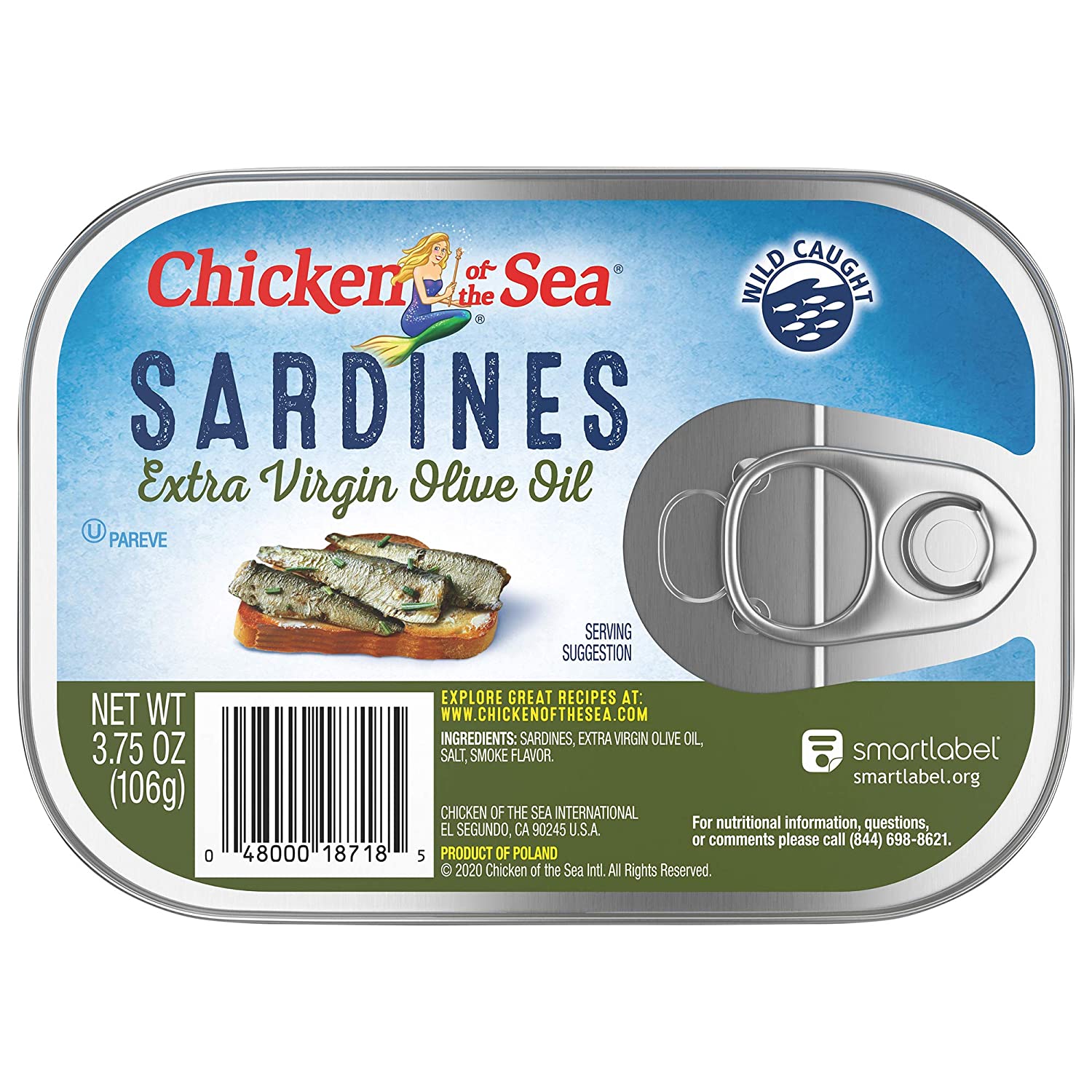 Chicken of the Sea Sardines in Extra Virgin Olive Oil (Pack of 18) image