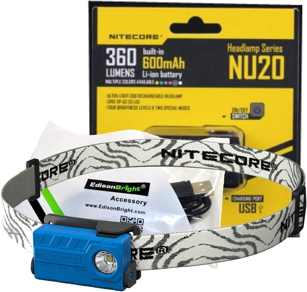 The NU20 LED Headlamp is one of Nitecore's smallest and most efficient wearable headlamps to date. Utilizing CREE XP-G2 S3 LED, illuminator can produce up to 360 Lumens of brilliant radiance. With a beam throw over 250 feet. The light also comes with 3 partial intensity options ranging 1 to 220 Lumens. The NU20 is operated using a simple push-butto