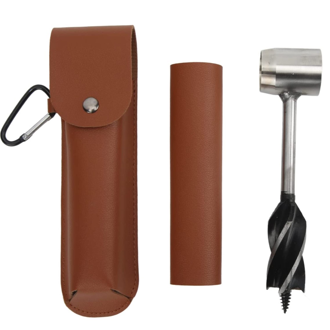 The auger wrench is a practical and handy tool designed for easy storage and transportation. With its belt-attachable storage pouch, you can conveniently carry it wherever you go. This versatile tool offers simple operation, allowing you to effortlessly drill holes by turning the wood auger to your desired location. Using a wooden stick as leverage