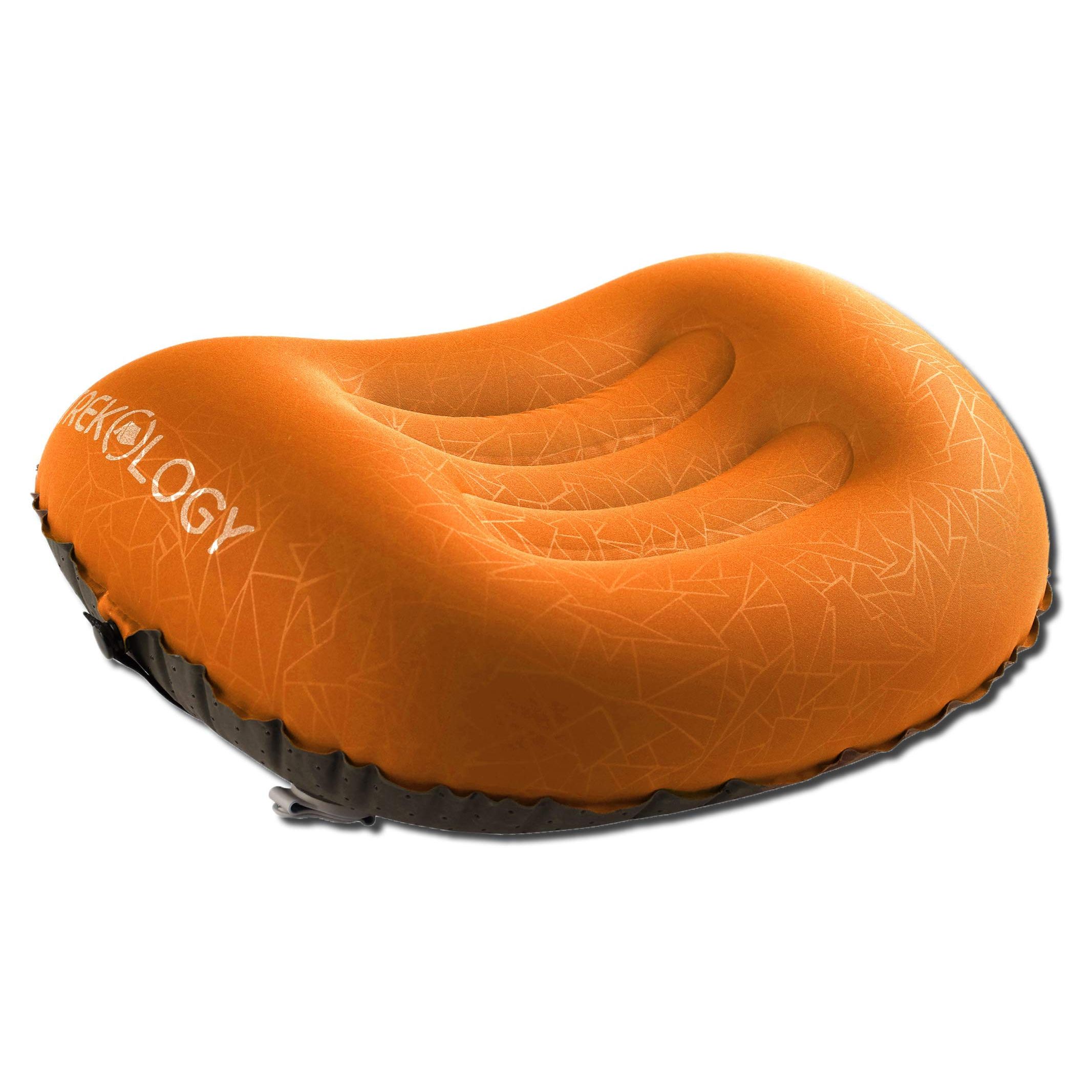 The TREKOLOGY Ultralight Inflatable Camping Travel Pillow - ALUFT 2.0 is a compressible, compact, comfortable, and ergonomic inflatable camping pillow designed to provide neck and lumbar support for campers, hikers, backpackers, and travelers.
This pillow is incredibly lightweight, weighing only 2.75 oz, making it easy to carry around in your backp