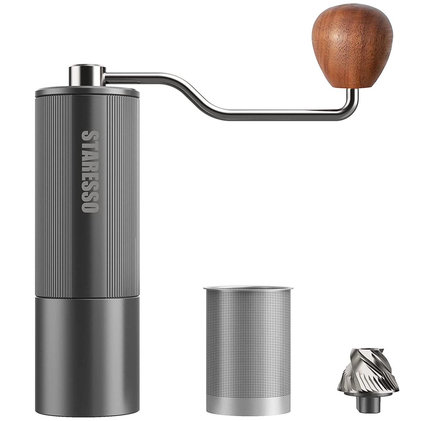 Enhance your coffee ritual with the Staresso manual coffee grinder, a true masterpiece of precision and convenience. Meticulously designed, this grinder features an adjustable digital grinding core that effortlessly offers 12 precise grinding scales with just a single turn.