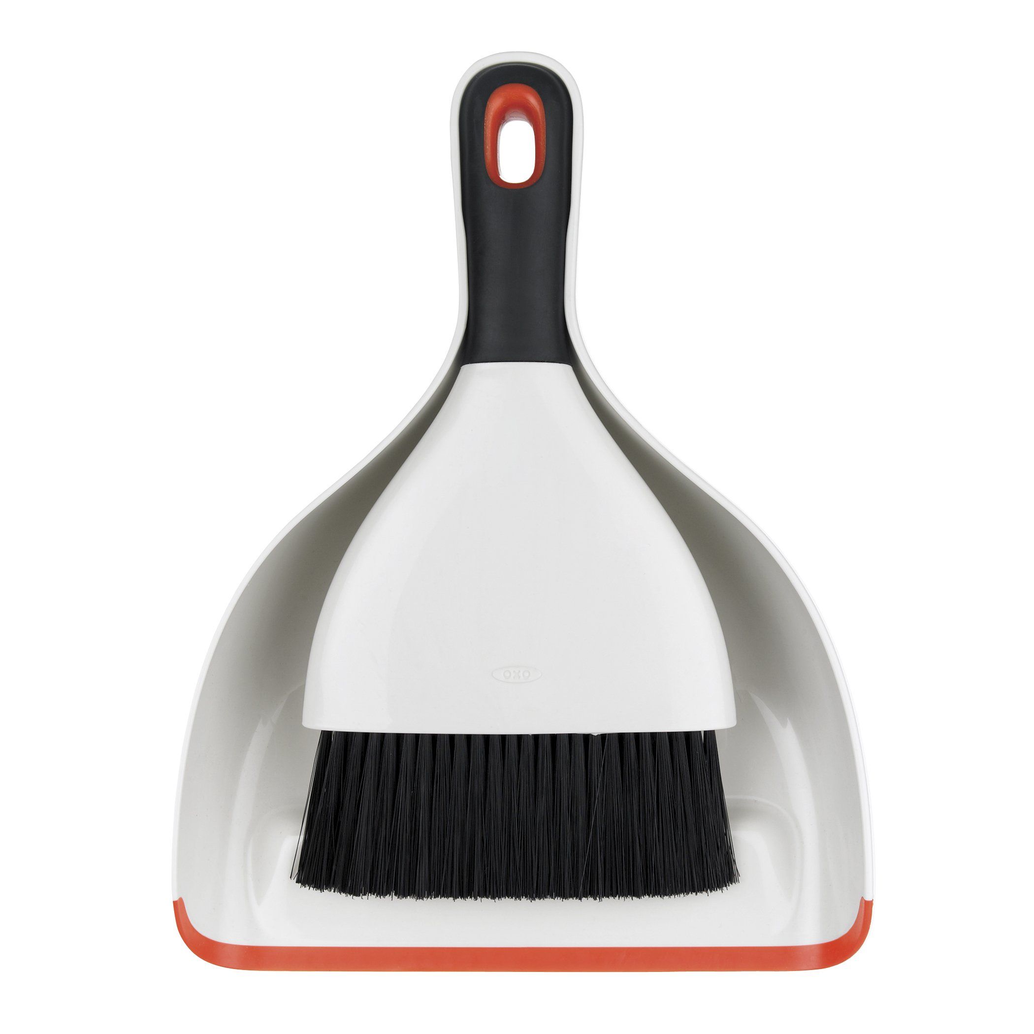 Experience convenience and efficiency with the OXO Good Grips Dustpan and Brush Set in White. This essential cleaning tool is designed to make your cleaning tasks a breeze. With its sleek white color, this set seamlessly blends into any home decor.