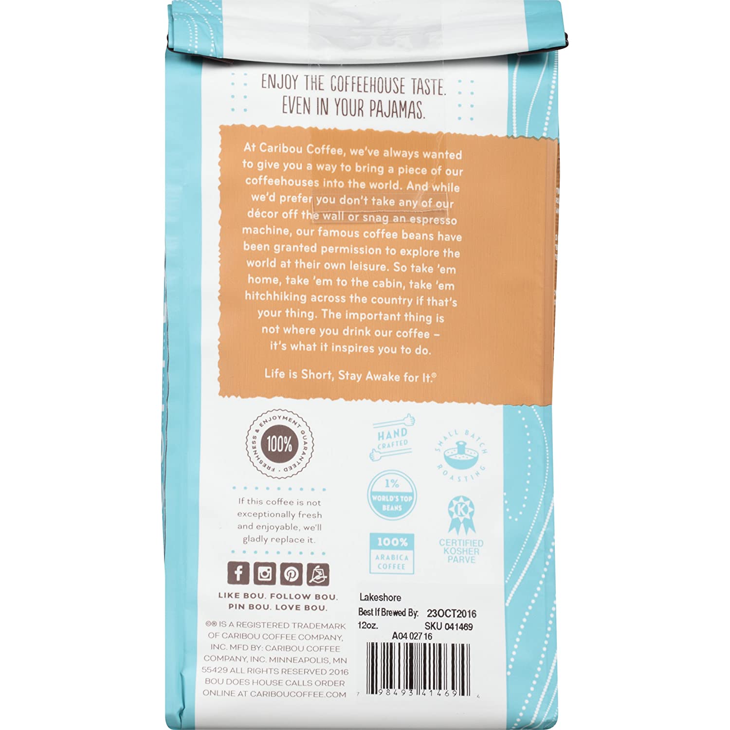 1 Ground Coffee (12oz) by Caribou Lakeshore Blend